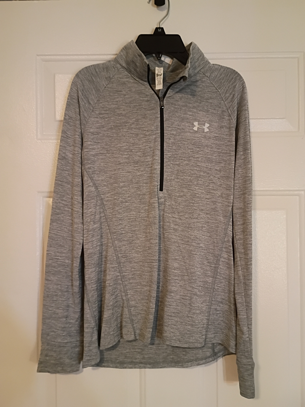 Under Armour Women's Light Heather Gray Quarter-Zip Pullover